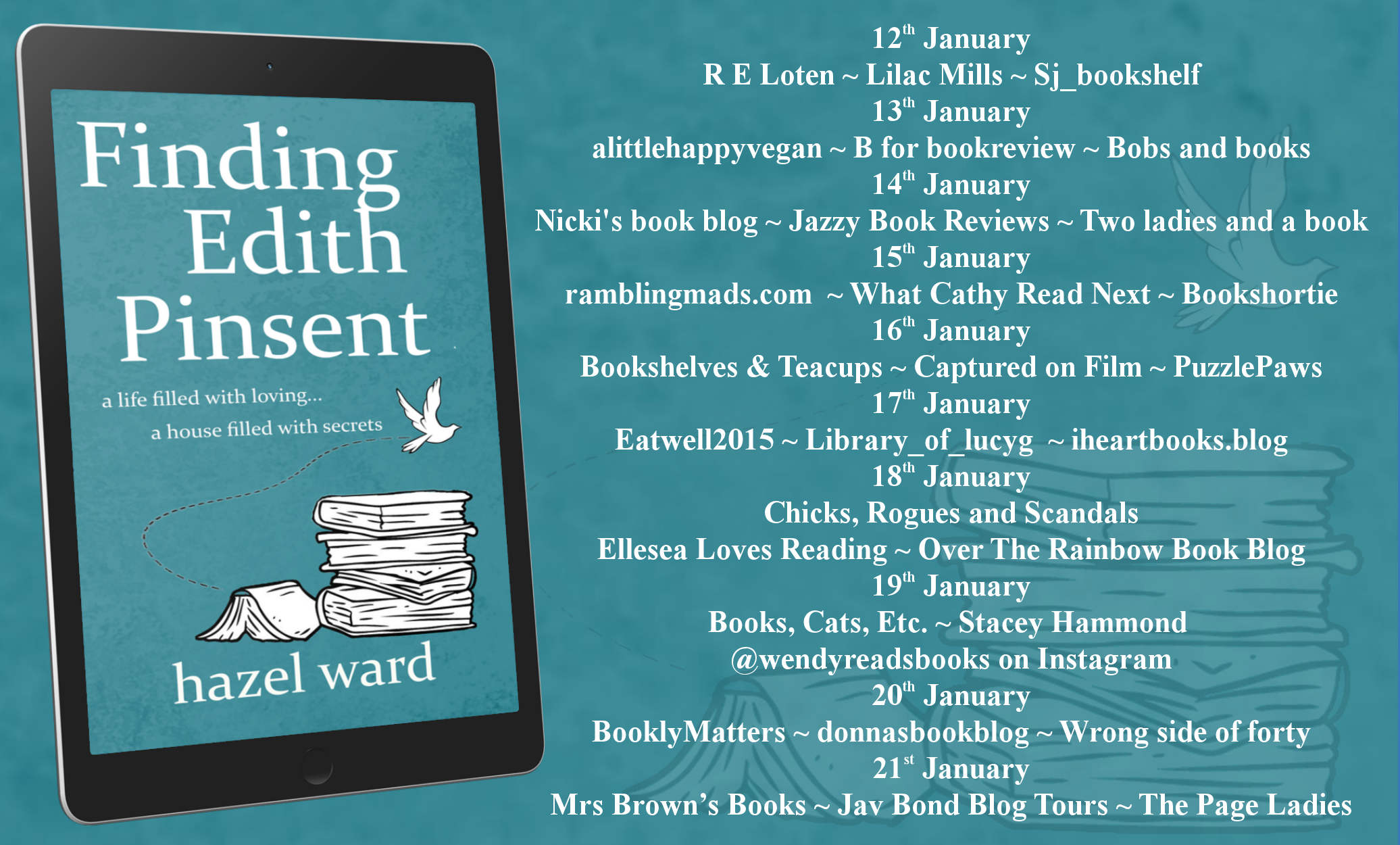 Finding Edith Pinsent Full Tour Banner