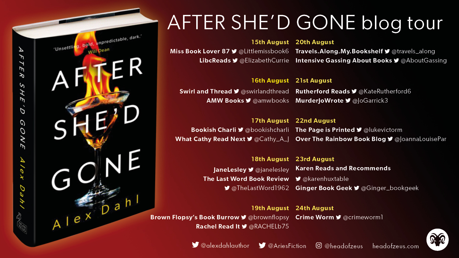 After She'd gone blog tour banner