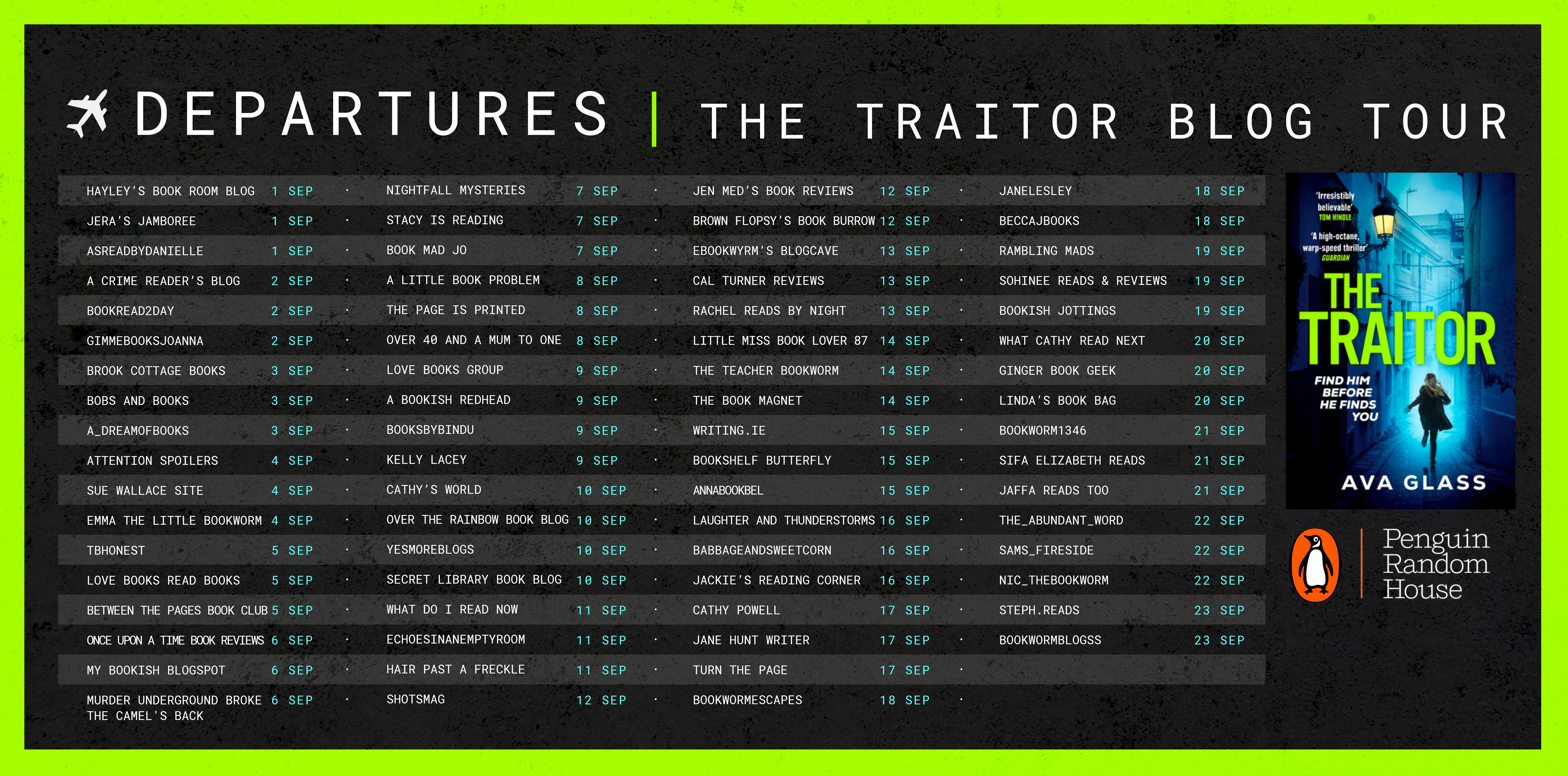 The Traitor Blog Tour Banner September 2023 - FINAL
